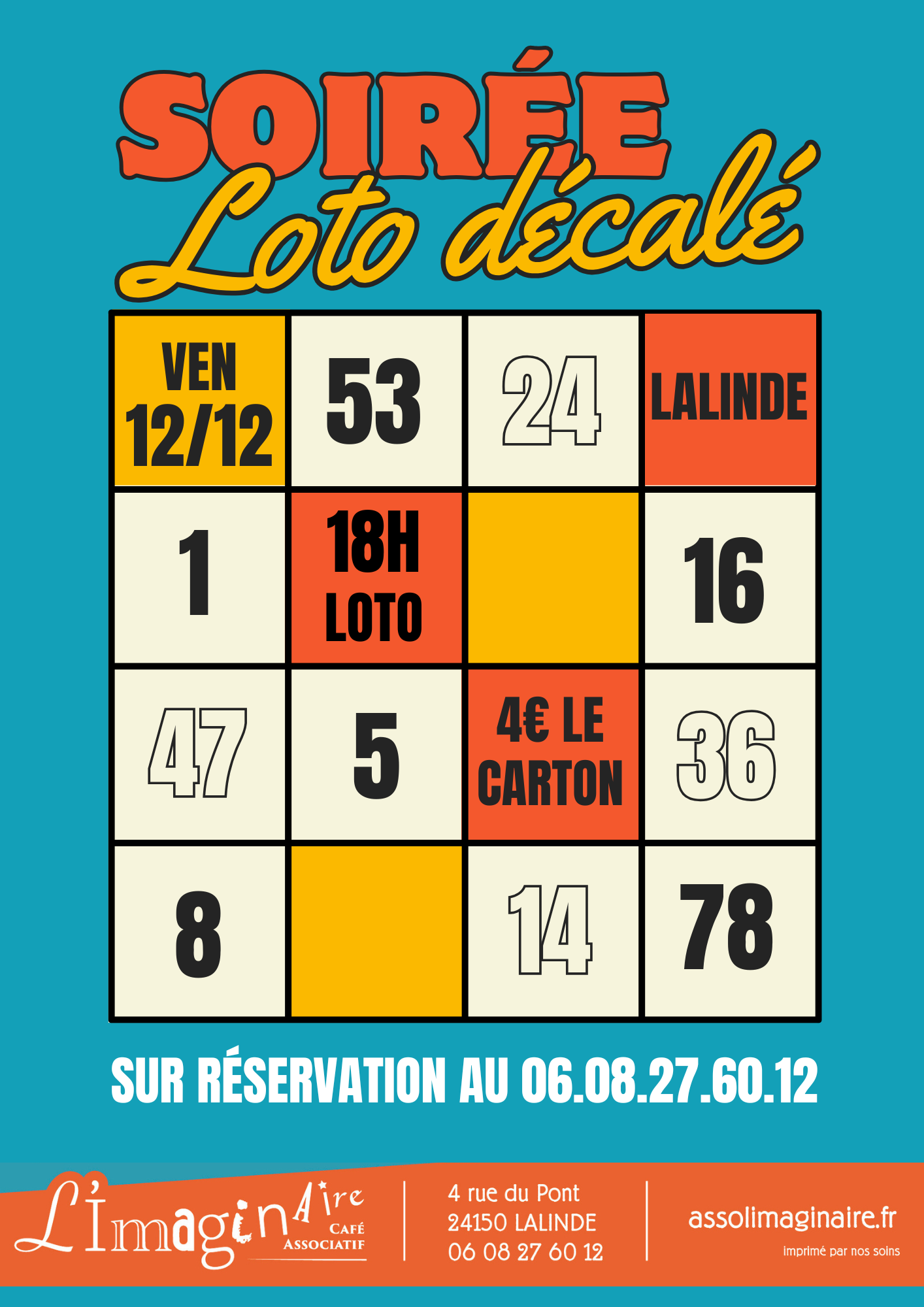 Quine du café asso l'imaginaire